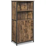 VASAGLE Regalschrank, LSC66BX braun 60,0 x 35,0 x 124,5 cm