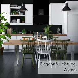 Wiggo Dunstabzugshaube 60cm kopffrei I Abluft Umluft Dunstabzug 300m3/h - LED Touch-Display 3 Stufen I Schräghaube inkl. Fettfilter & 2x Kohlefil...