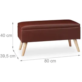 Relaxdays Sitztruhe 10025734_93 braun Holz 80,0 cm