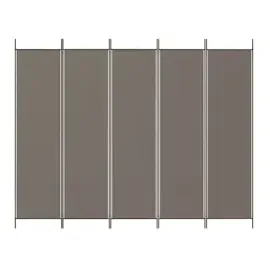 vidaXL 5-tlg. Paravent Anthrazit 250x220 cm Stoff