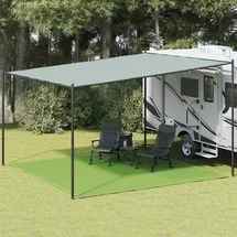 vidaXL Zeltteppich Hellgrün 400x400 cm HDPE