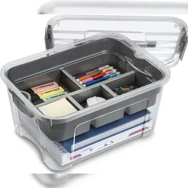 CEP Aufbewahrungsbox combi-box 18 l 1-tlg. grau/transparent