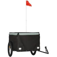 VidaXL Fahrradanhänger Schwarz und Grau 45 kg Eisen