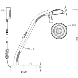 Steinhauer Tischlampe Schreibtischleuchte LED Bestelllampe Leselampe Drehdimmer verstellbar