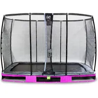 EXIT TOYS Elegant Premium Inground-Trampolin 214x366cm mit Deluxe Sicherheitsnetz - lila