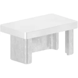 Einsteckkappe V4A zum Kleben für Rohr 50x30x2,0 mm