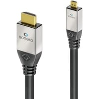 sonero S-HC300-030 HDMI-Kabel 3 m HDMI Kabel mit Ethernet, 3,00m, UltraHD / 4K / 60Hz, 18Gbps, schwarz