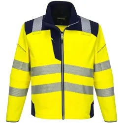 Warnschutz Softshelljacke "T402" PW3 - L - gelb/marine