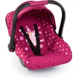 Bayer Design 67967AA Puppen-Autositz EasyGo, Puppenzubehör, passend zu Vario-Puppenwagen, mit Dach, verstellbarem Griff, Sicherheitsgurt, für Puppen Autositz,