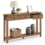 VASAGLE Konsolentisch 100 x 30 x 75 honigbraun