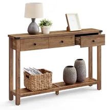 VASAGLE Konsolentisch 100 x 30 x 75 honigbraun
