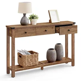 VASAGLE Konsolentisch 100 x 30 x 75 honigbraun