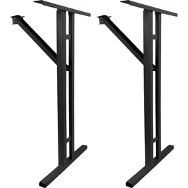 Natural Goods Berlin Möbelgestell Bierzelt I-FORM, DIY Bierzeltgarnitur klappbares Tischgestell, Bankgestell, Festzeltgarnitur, rostfrei, 2 Stüc... – Schwarz