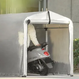 SoBuy Fahrradgarage für 2-4 Fahrräder wetterfest Silber
