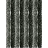 Arsvita Flauschvorhang, 140x200 Unistreifen anthrazit - schwarz