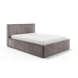 Home Affaire Bett Östavall wahlweise mit Matratze und Topper, in zwei Breiten, Bettgestell mit Kopfteil und Bettkasten, mit/ohne Matratze (BFK/TFK) braun 202 cm x 231 cm x 103 cm