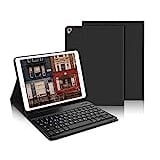 IVEOPPE Tastatur iPad 9. Generation, iPad 10.2" Tastatur mit Hülle (iPad 9./8./7. Generation), Magnetisch Abnehmbarer mit QWERTZ Tastatur für iPad Air 3 und iPad Pro 10.5, Schwarz