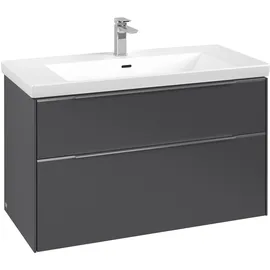 Villeroy & Boch Subway 3.0 Waschtischunterschrank C57000VR 97,3x57,6x47,8cm, ohne LED/Griff Aluminium glänzend,