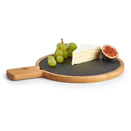 Zeller Servierbrett, Anthrazit, Stein, 22x1.5x29.5 cm, Tischkultur & Servieren, Servierplatten