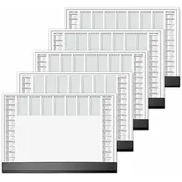SIGEL H6365 Papier-Schreibtischunterlage mit Schutzleiste, DIN A2, 5 Stück, Kalender 2026 2027, 40 Blatt, Schreibunterlage aus nachhaltigem Papier