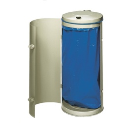 VAR Abfallsammler Kompakt 70 Liter Einflügeltür, für den Außeneinsatz, Farbe: grau