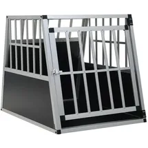 vidaXL Hundetransportbox 65 x 91 x 69,5 cm Silber