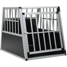 vidaXL Hundetransportbox 65 x 91 x 69,5 cm Silber