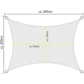 Sol Royal Sonnensegel rechteckig Wasserdicht 2x3m SolVision PS9 Weiß