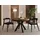 WFL GROUP Runder Ausziehtisch 80-130 x 77 cm dunkelbraun