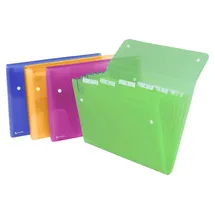 Rexel Fächermappe A4 Blau/Pink/Rosa/Transparent/Türkis