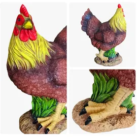 Relaxdays Gartenfigur Huhn