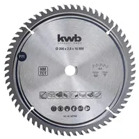 KWB Kreissägeblatt 200 x 16 mm sehr feiner Schnitt,