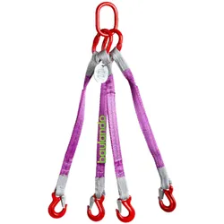 Trizeratop Hebebandgehänge 4 Strang 2100 kg 2 Meter Ösenhaken
