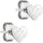 Liebeskind Berlin Ohrstecker Mini Broken Heart Edelstahl silber 13005105-0