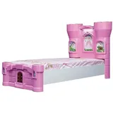 xlmoebel Kinderbett Prinzessin 90 x 190 cm Holz rosa