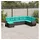 vidaXL Gartensofa-Set 8-tlg. Loungesofa schwarz