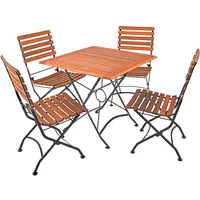 Garden Pleasure Gartenmöbel-Set Wien 5-teilig 90 cm x 180 cm x 180 cm Teak FSC®