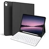 zoyu Tastatur Hülle für iPad 11 Generation A16/10 Generation (11 Zoll 2025/10.9 Zoll 2022), 7-farbige Beleuchtung Magnetische Tastatur für iPad 11./10. Gen Hülle mit Stifthalter, Schwarz