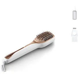 Rowenta Hair Therapist Haarbürste, repariert und stärkt beschädigtes Haar, macht das Haar gesund und glänzend, sofortige Ergebnisse, Dampfbürste, weiß, CF9920