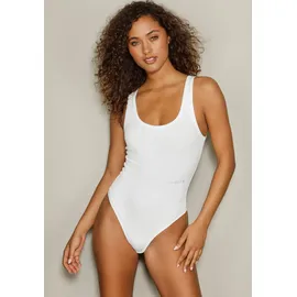 Copenhagen Studios Stringbody COPENHAGEN STUDIOS "mit hochwertiger Logostickerei", Damen, Gr. S (36), N-Gr, weiß, Feinripp, Obermaterial: 96% Baumwolle, 4% Elasthan, bestickt, unifarben, Basic, bequem, tiefer Rundhals, Bodys Stringbody, aus gerippter Bio-Baumwollqualität