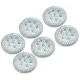 YSZBD Sitzkissen Stuhl Rund 6er/4er/2er Set、Rundes Sitzkissen Mit Loch、Sitzkissen Rund 40cm Waschbar、Stuhlkissen Rund、Sitzkissen FüR StüHle Esszimmer(#19,40x40cm6pcs)