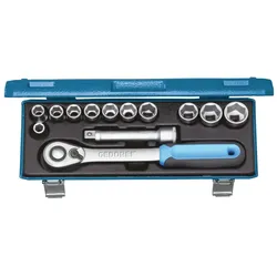 GEDORE Steckschlüssel-Set 1/2" 13-tlg 6-kant 10-24mm 19 KMU-20 2545810