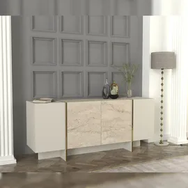 moebel17 Sideboard Veyron Beige Granit Optik