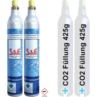 CAGO 2 x CO2 Zylinder + 2 Füllung