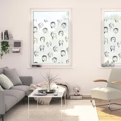 Fensterfolie LICHTBLICK ORIGINAL "Fensterfolie selbstklebend, Sichtschutz, Faces - Schwarz", schwarz, B:50cm L:100cm, Polyvinylchlorid (PVC), Fensterfolien