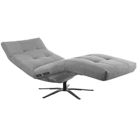 KAWOLA Relaxliege LETICIA Feincord 0 x 0 x 0 cm grau mit motorischer Relax-Funktion