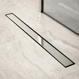 Duschrinne – 80 cm – Fliesenrost – Edelstahl – mit Flansch - Vorbestellen