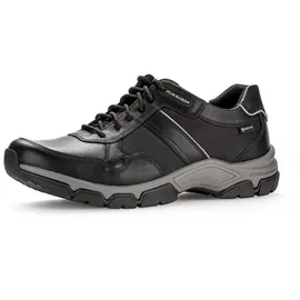 Gabor Pius Gabor Herren Sneaker Low,Halbschuhe,Gore-TEX,zertifiziertes Leder,Wechselfußbett,straßenschuhe,Strassenschuhe,Black,44 EU / 9.5 UK - 44 EU