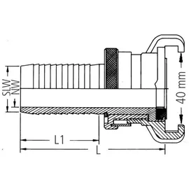 Geka plus-Schlauchstück SH, MS, 3/4,19mm,SB