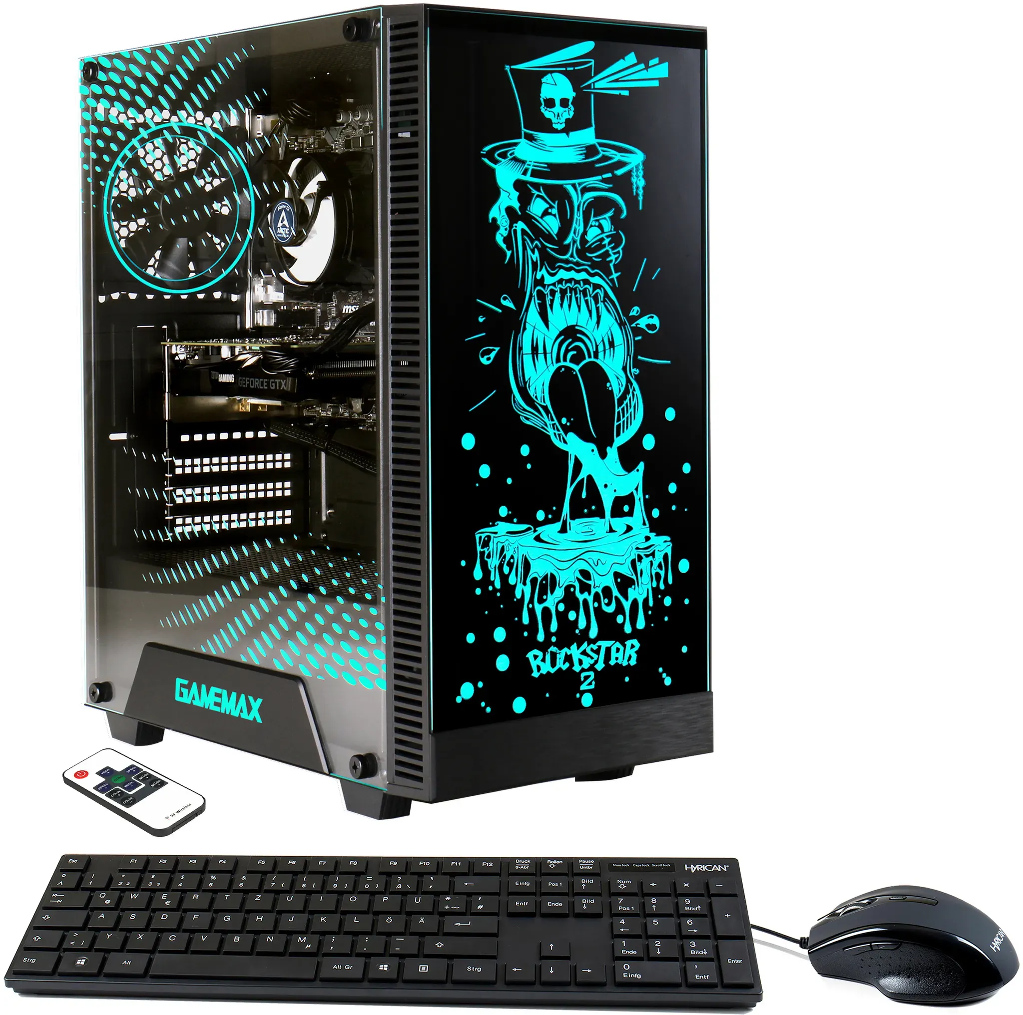 HYRICAN PC "Multimedia-PC Rockstar 6736", schwarz, Microsoft Windows 11 Home (64 Bit), 16 GB RAM 2000 GB SSD, Computer, Windows 11